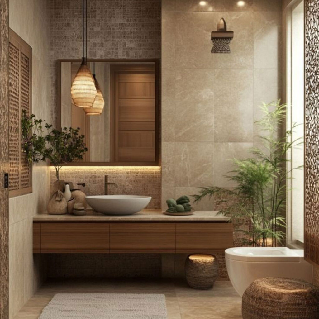 طراحی سرویس بهداشتی منزل زیبا