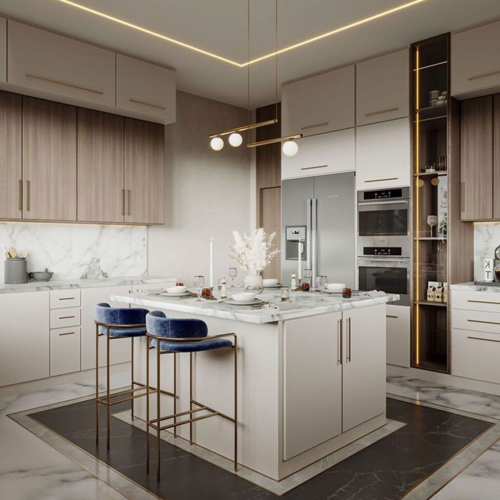 طراحی کابینت آشپزخانه کوچک زیبا