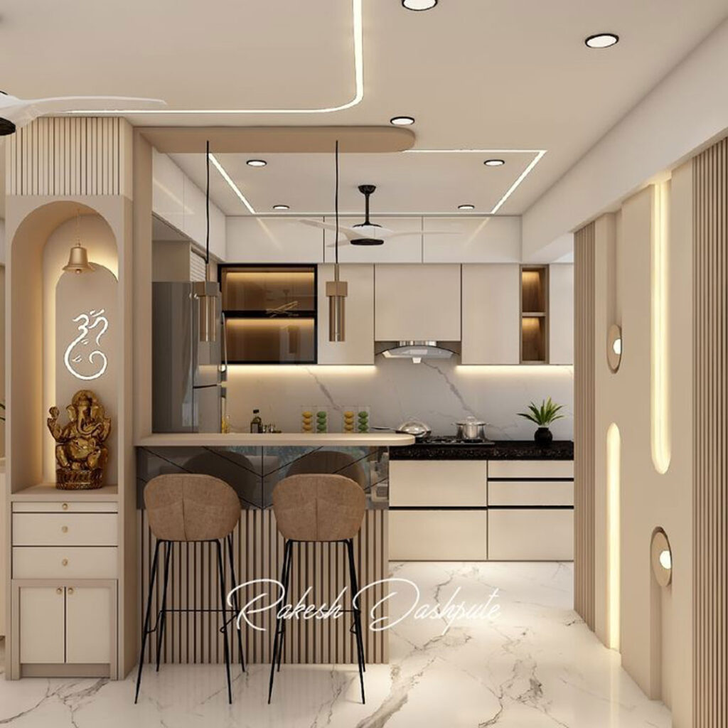 طراحی کابینت آشپزخانه کوچک لوکس