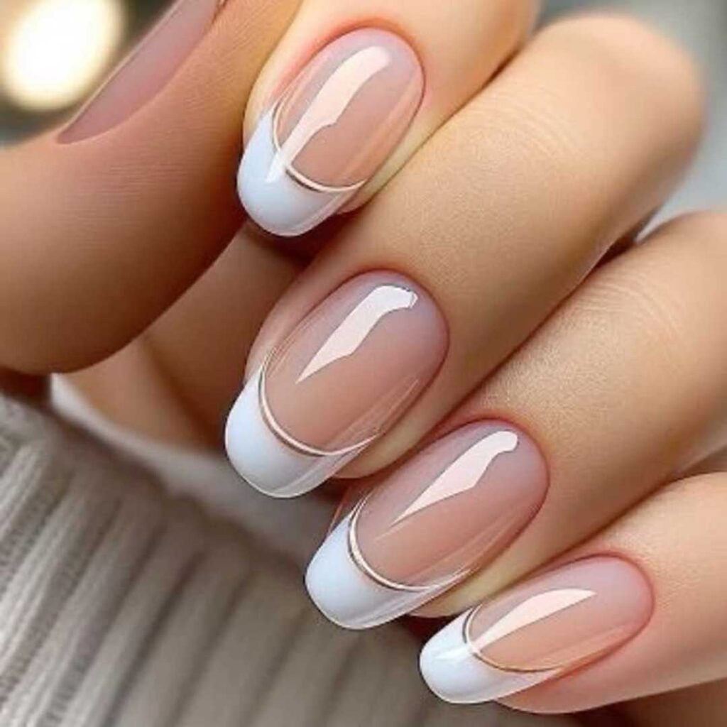 مدل های فرنچ ناخن خطی