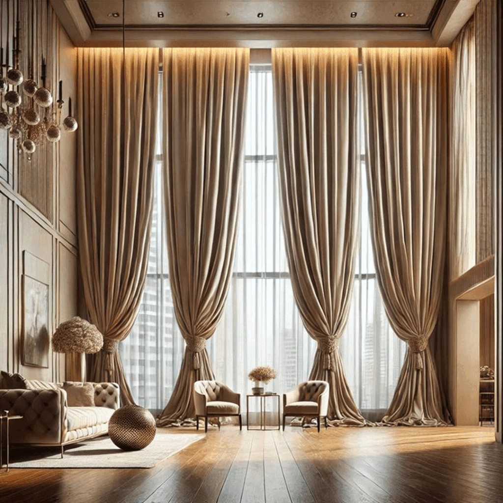 طراحی پرده جذاب برای نشیمن